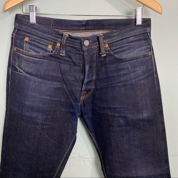Flat‎ Head 3002 Slim Tapered Blue Dark Wash Jeans Sz 30 - Picture 2 of 13